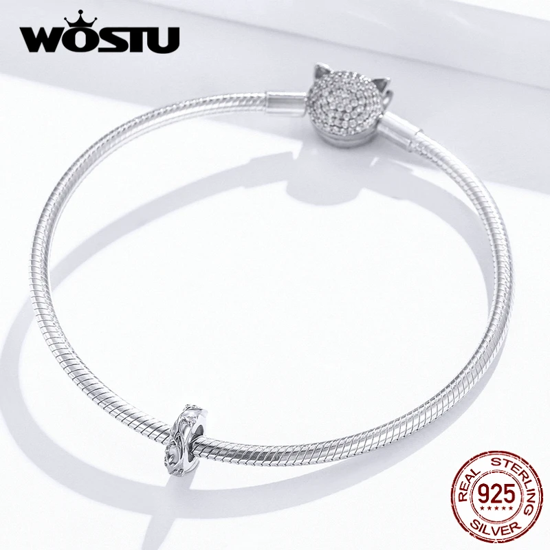 WOSTU 925 пробы серебряные силиконовые пробки разделитель лоза лист бисера Подходит