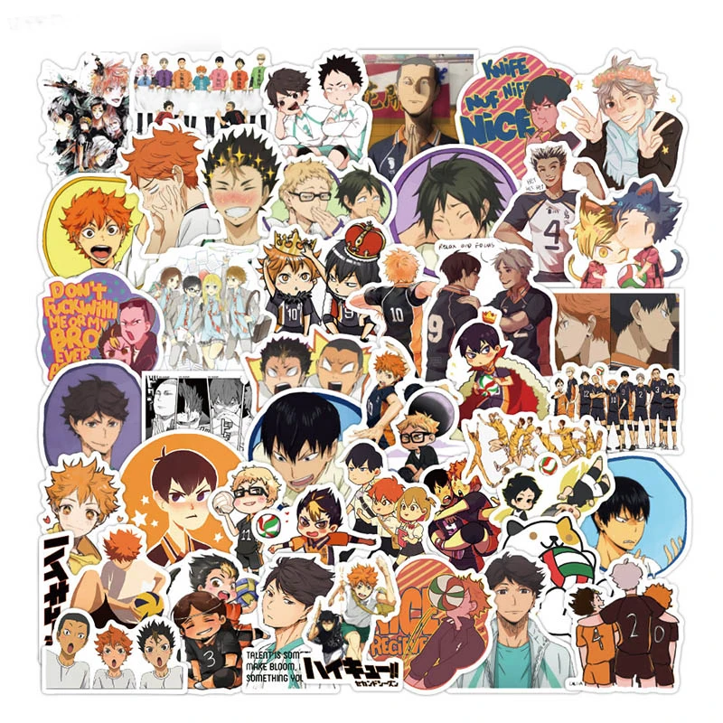 

10/30/50pcs/pack Anime Haikyuu!! Stickers Pack For DIY Laptop Phone Guitar Suitcase Skateboard Teenager kid sticker toy gift