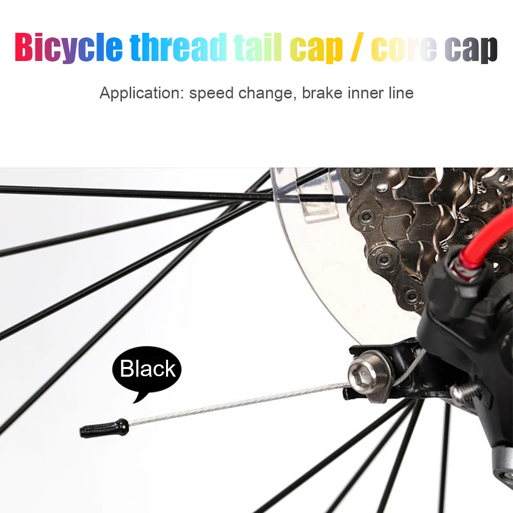

50pcs Bicycle Brake Cable End Tips Caps Bicycle Accessories Portable Aluminum Bike Bicycle Shift Waterproof Cycling Elements