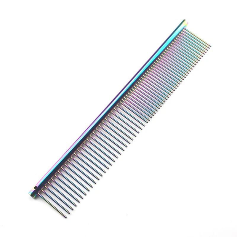

Dog pet comb hairdressing comb stainless steel comb straight hair comb no knot comb brush comb cat beauty brush
