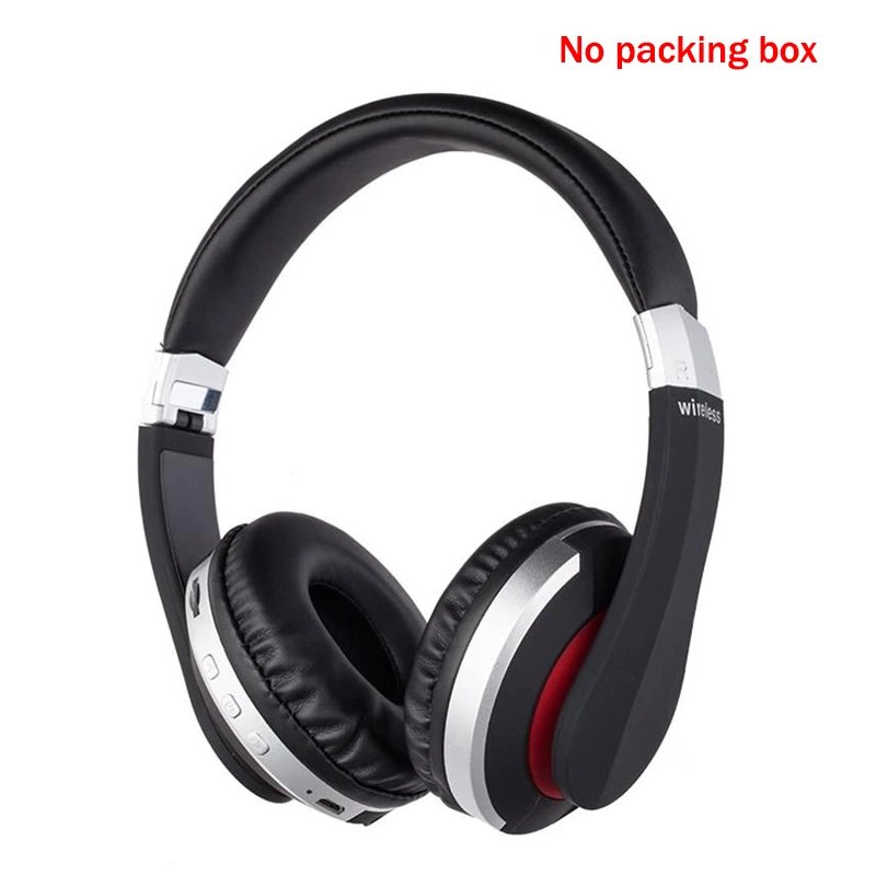 without packing Беспроводные наушники MH7 с Bluetooth 5,0, беспроводные наушники с громкой связью, наушники для игр, складные наушники с поддержкой карт TF, FM, смартфон - Цвет: without packing