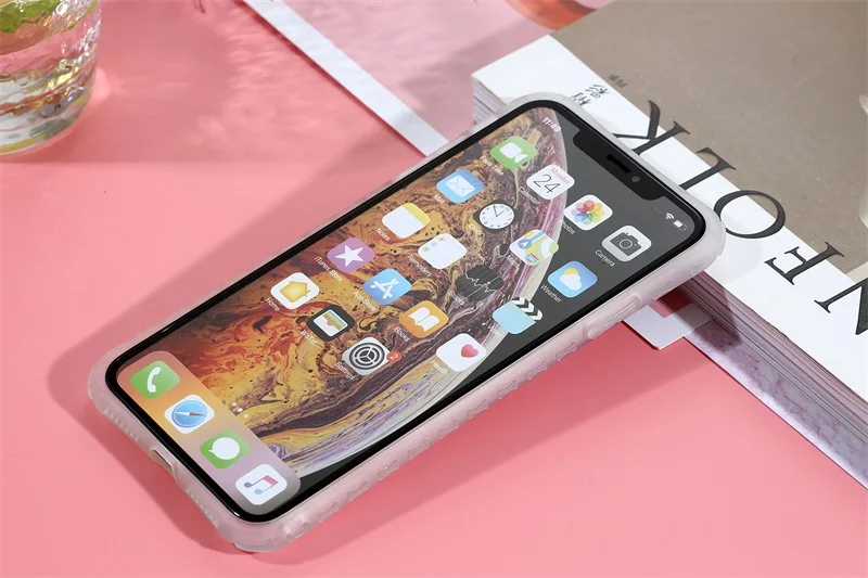 LISCN чехол для телефона с милым сердечком для iPhone 6 6S Plus 7 8 Plus X XS XR Xs Max 11 Pro Max Блестящий Прозрачный Роскошный чехол для телефона