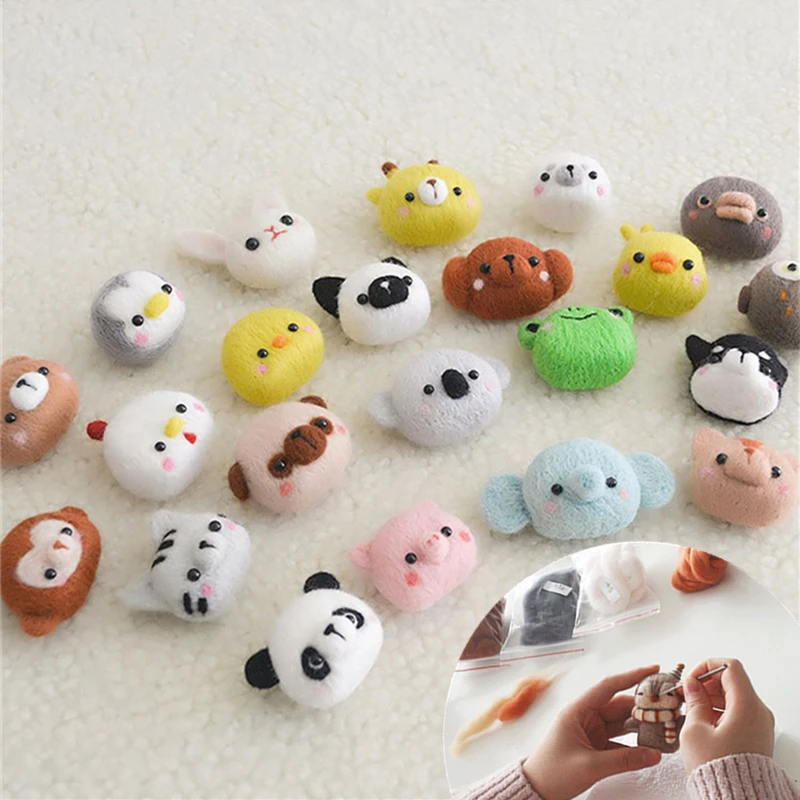 

24 Styles of Felted Animals DIY Material Package Craft Sets Handmade Wool Felt Needle Felting Craft Kits Christmas Felt For Kids