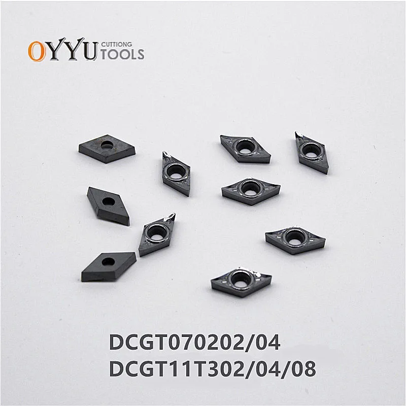 OYYU DCGT DCGT070204 AK H01 карбидные вставки ЧПУ внешний токарный инструмент расточные
