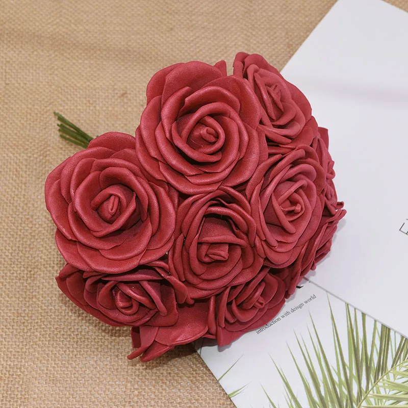 5/10 шт. 8 см Искусственный Пена роза искусственный цветок букет невесты