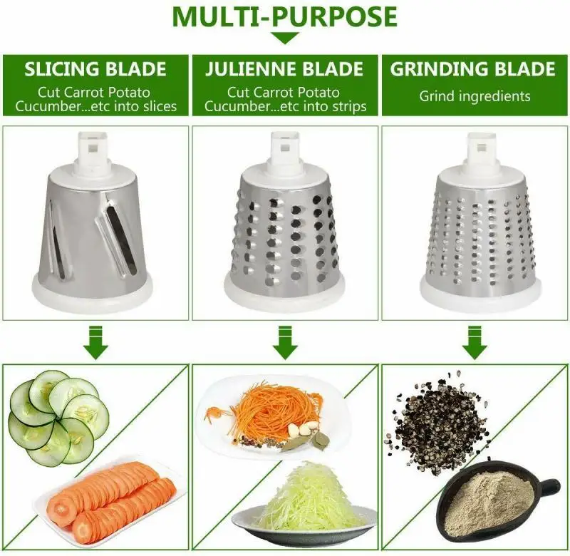 

Multifunctional Meat Grinder 4 In 1 Manual Vegetable Cutter 430 Stainless Steel Blade Fruit Shredding And Slicing Machine