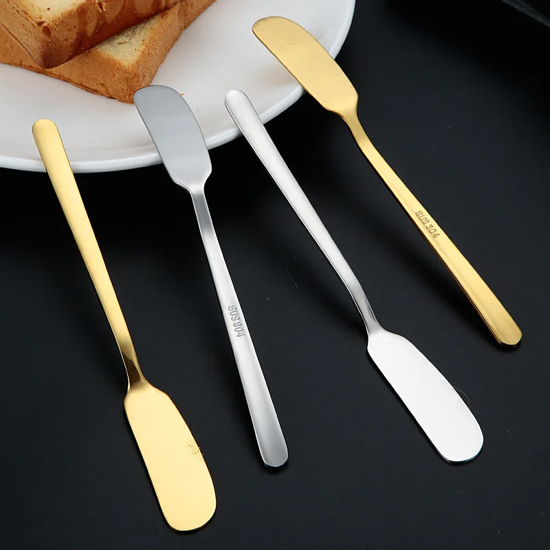 

304 Stainless Steel Long Handle Butter Knife Cake Butter Decorating Knife Baking Scraper Butter Spreader Knife