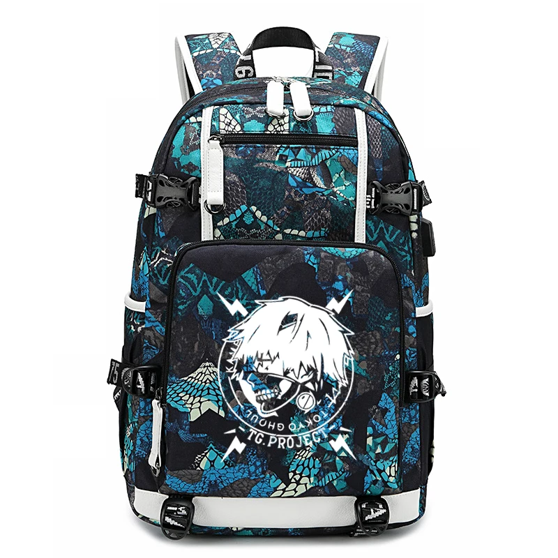 

Unisex Funny 18 Inch Men/Women Tokyo Ghoul Cartoon Laptop Bag Zipper Back Pack Teenager Oxford Outdoor Backpack Travel Backpack