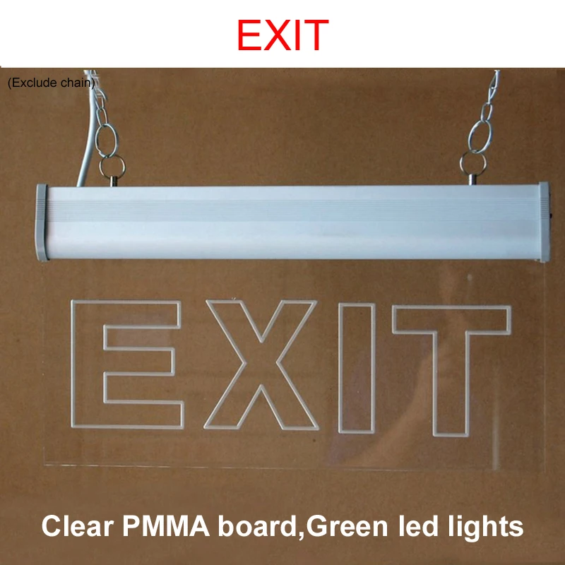 Обозначьте прозрачную панель PMMA с резьбой на выходе светодиодное аварийное