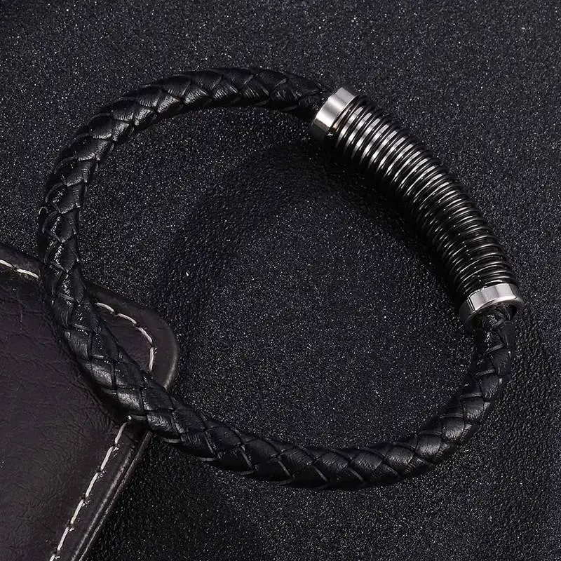 Новые модные простые черные сапоги из натуральной кожи наручные браслеты для