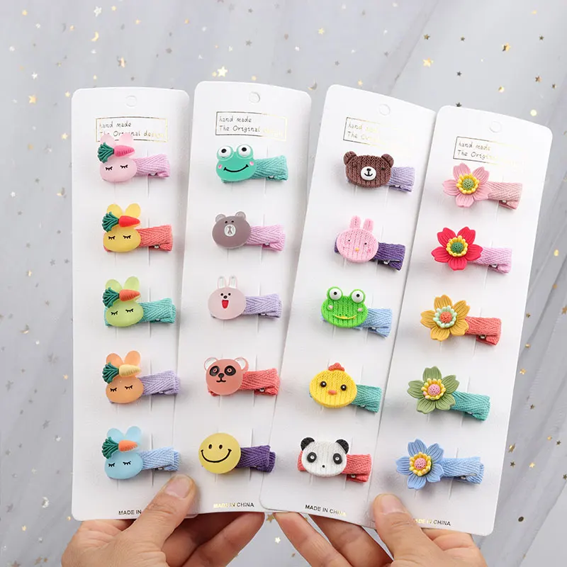 

Children's hairpin set girl with bangs clip cartoon animal bow hair accessories Korean fashion headdress