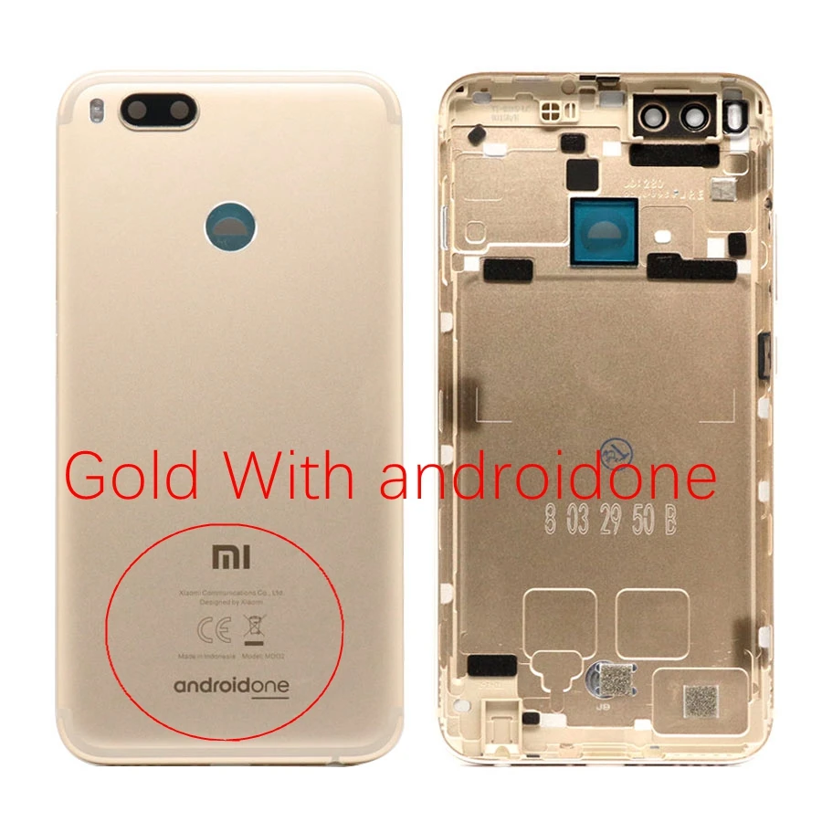 Для Xiaomi Mi A1 задняя крышка батарейного отсека задняя дверь Чехол шасси для Xiaomi Mi A1 Крышка батарейного отсека задняя крышка с Androidone Замена
