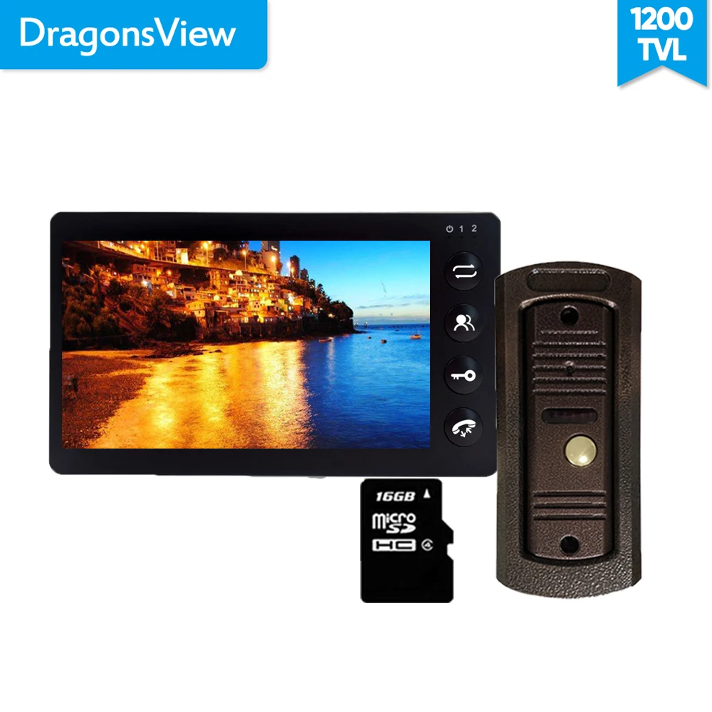 Видеодомофон Dragonsview 7 дюймов проводной дверной звонок камера видео домофон
