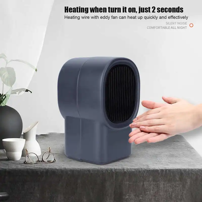 

500W Mini Portable Heater Fan Desktop Electric Heater Warm Air Blower for Home Office Handy Heating Stove Warmer for Winter