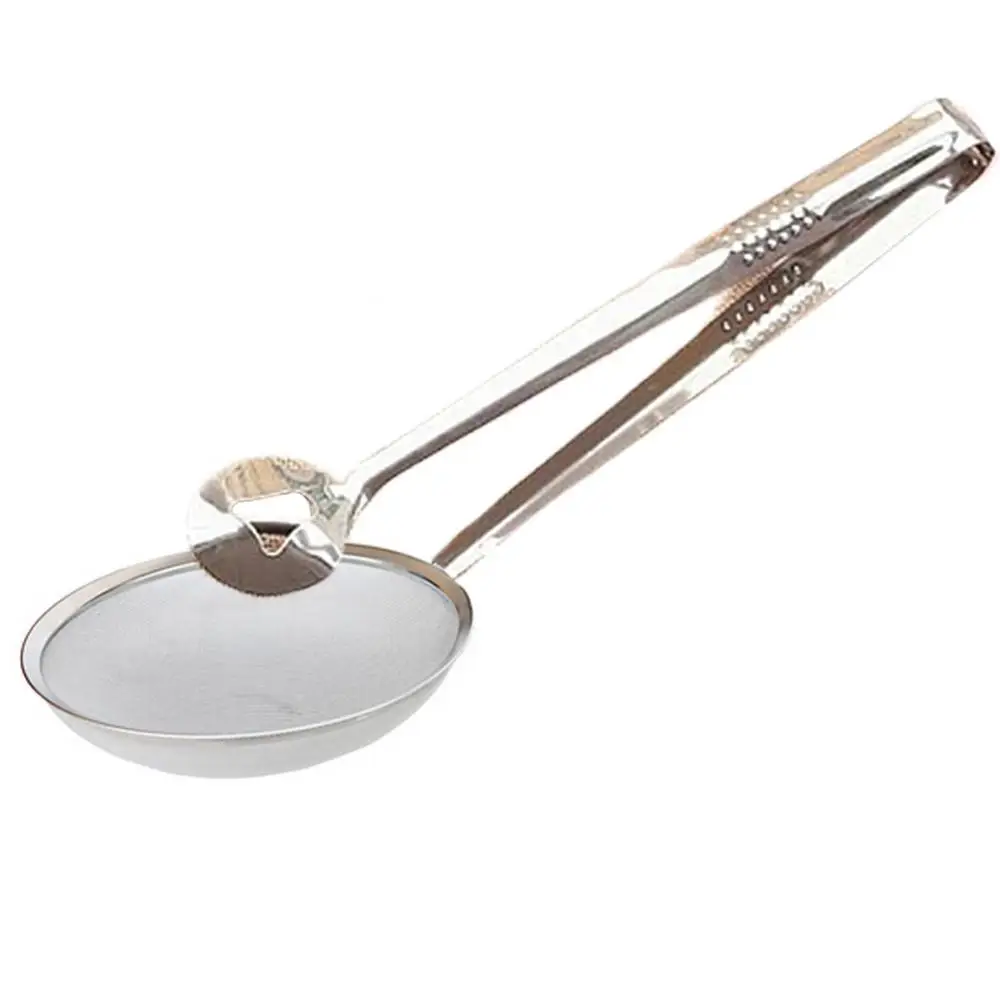 

Kitchen Multiuse Filter Spoon Tongs Frying Food Strainer Clamp Colander Tool