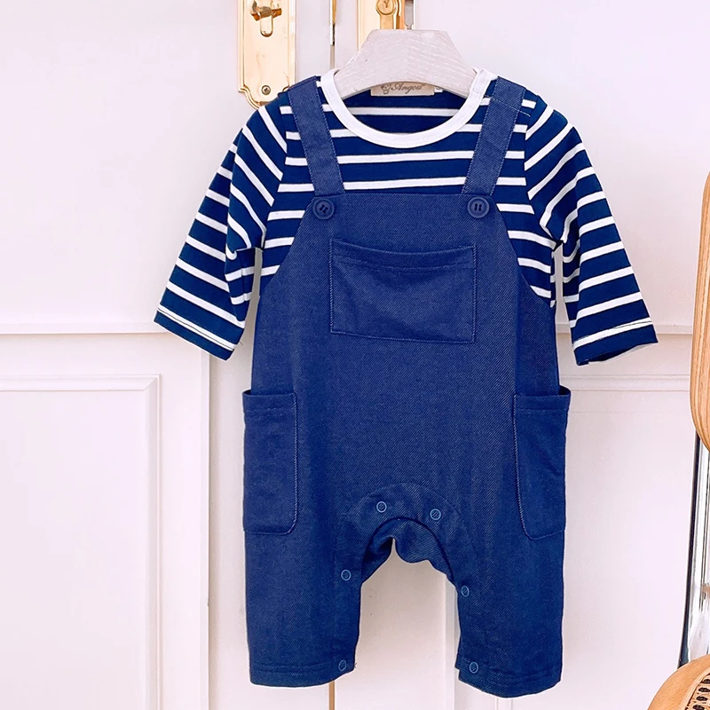 

Infant Baby Boys Girls Jumpsuit Korean Style Spring Autumn Baby Girls Clothes Cotton Long Sleeve Toddler Baby Girl Romper