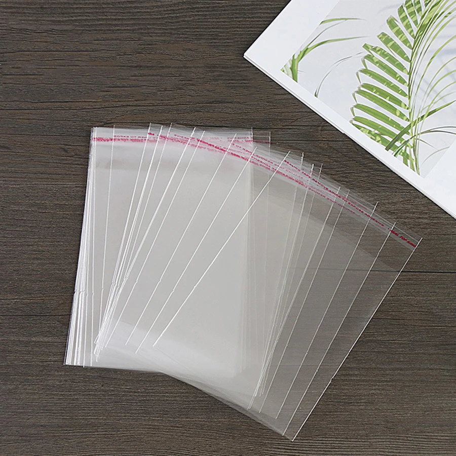 

200 pieces gift bag self-adhesive sealed transparent ziplock bag 5d diy diamond painting Opp plastic sachet beads storage