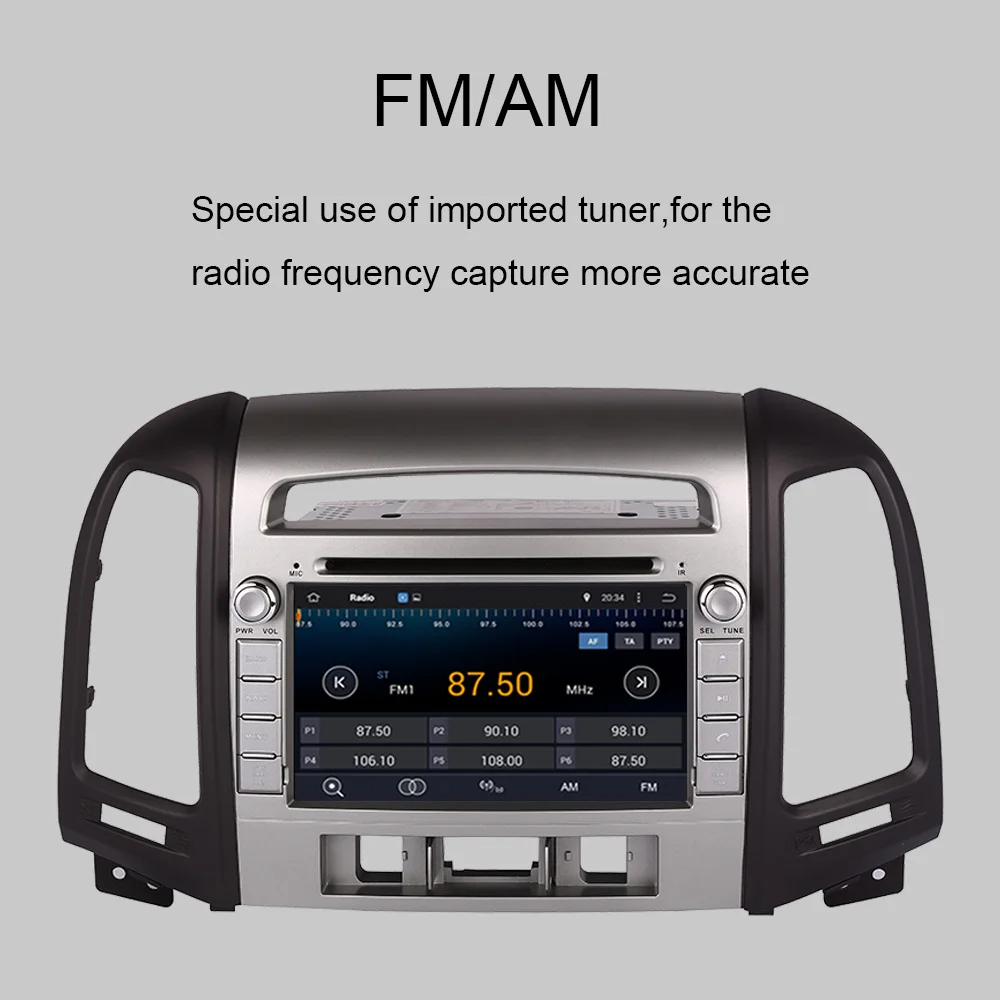 Автомобильное радио 4 гб Android 9 0 автомобильный dvd плеер для HYUNDAI SANTA FE 2006 2012 3