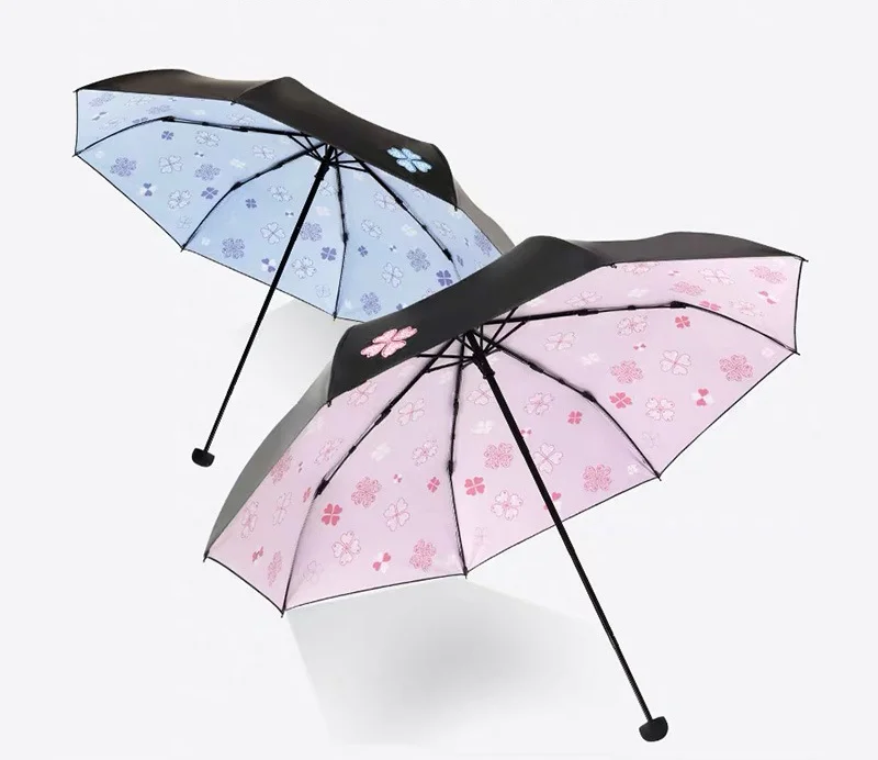 Складной женский зонт от дождя складной тройной Зонт индивидуальный зонтик для