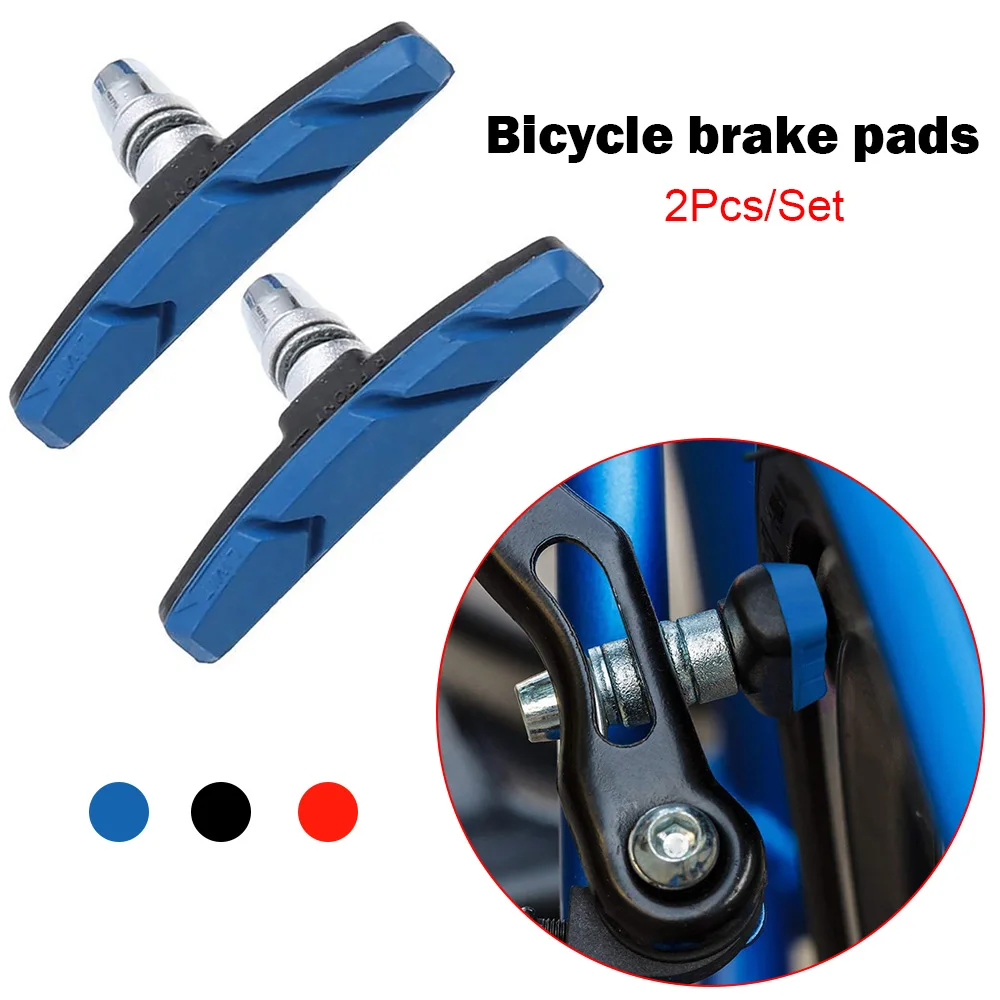 

Bike Brake Pads Durable Bicycle Cycling V Brake Holder Pads Shoes Blocks No Noise No Skid for Road Mountain Bicycle