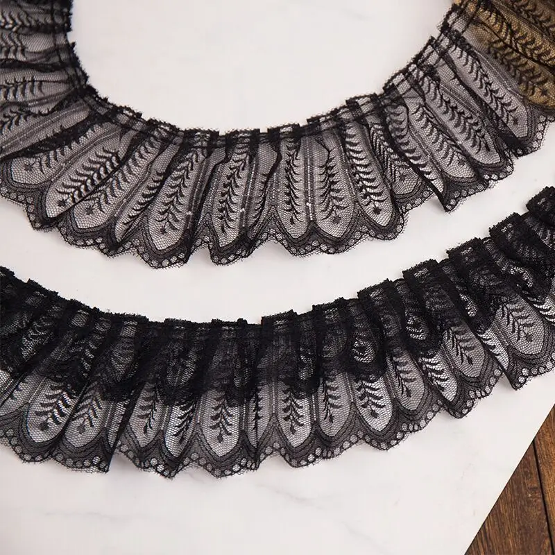 

11CM Black And White Organ Lei Mesh Yarn Lace Dress Clothing DIY Flouncing Decorated Curtains Sewing Supplies