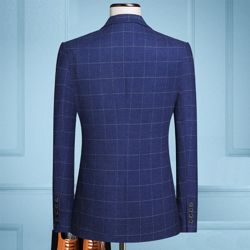 

plus size 5xl single breasted men blazers and jackets good quality plaid men blazers for wedding
