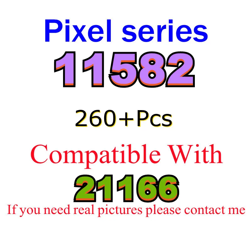 

260Pcs 11582 Building Block Toy Pixel Series 21166 Assembled Building Block Children's Toy Gifts