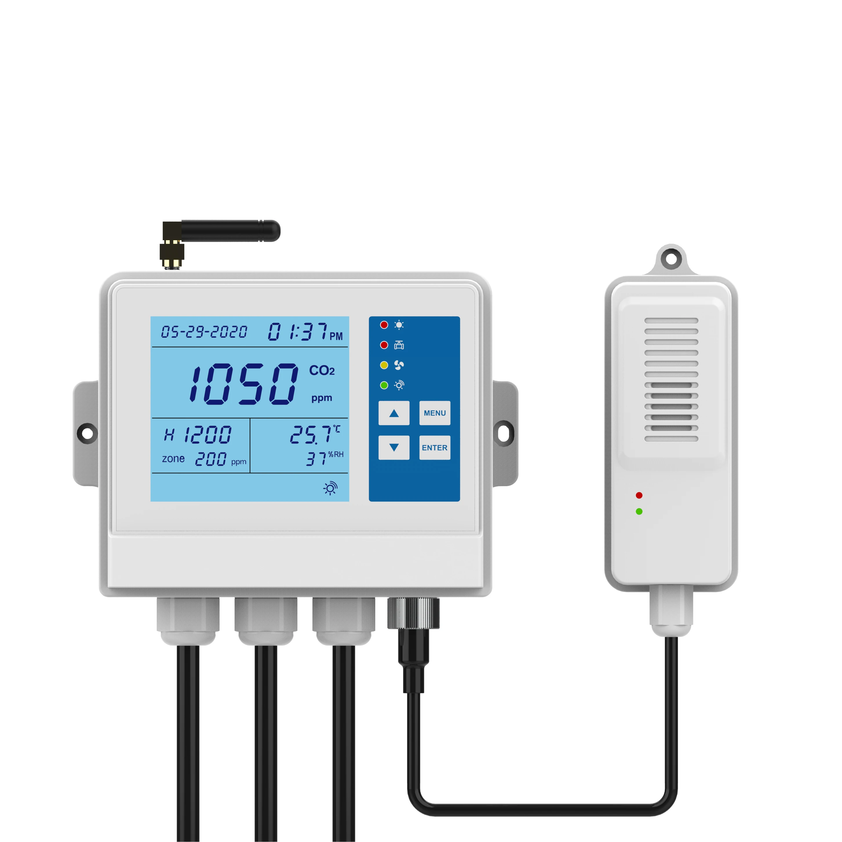 

Greenhouse Grow Room CO2 air quality controller CO2 controller for CO2 regulator and Ventilation Fan