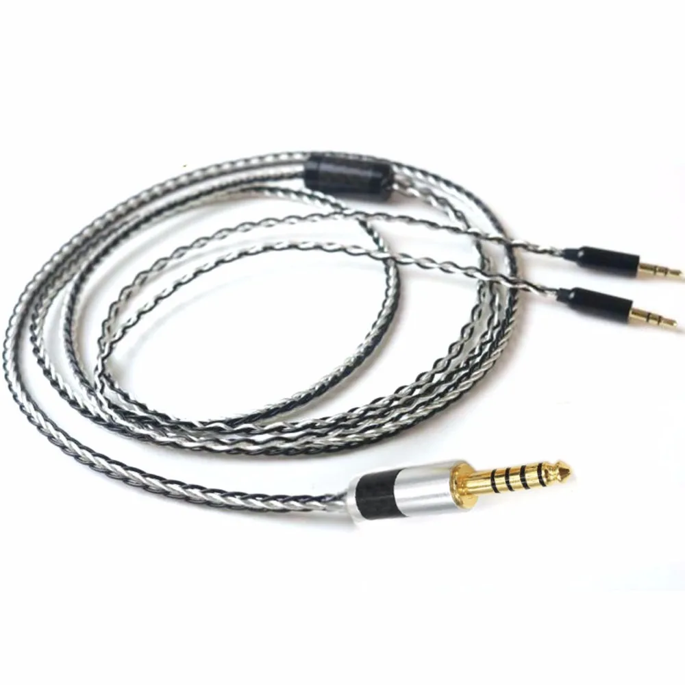 

Free Shipping audiocrast 3.5/2.5/4.4mm Balanced Silver Plated Upgrade Cable for HE400i HE1000 HE6 HE500 he560 EDX V2 Headphones