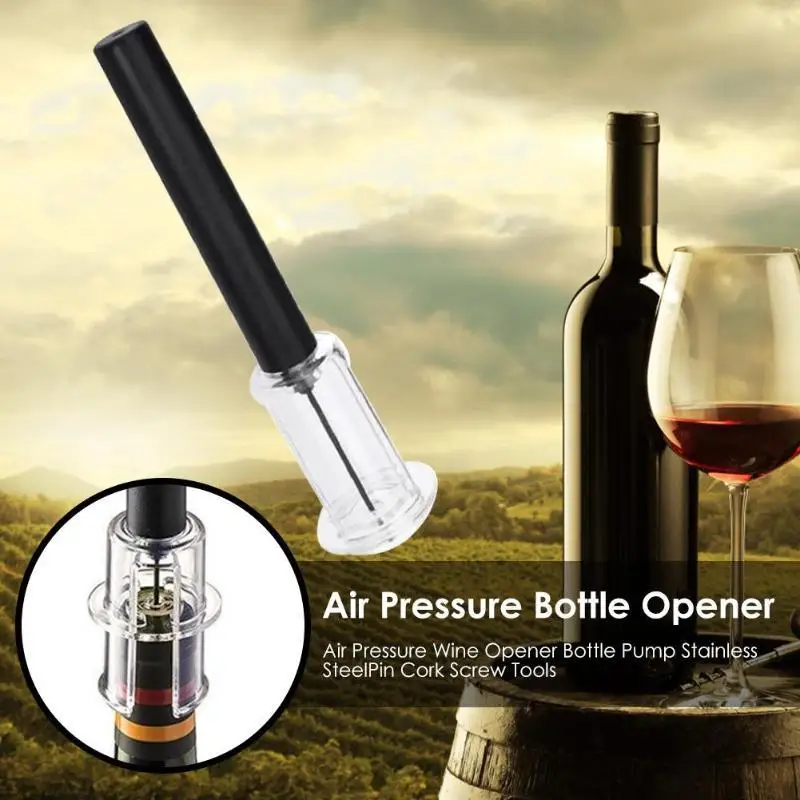 

Red Wine Opener Air Pressure Cork Popper Bottle Pumps Corks Corkscrews Screw Stainless Steel Red Wine Bottle Openers Bar Gadgets