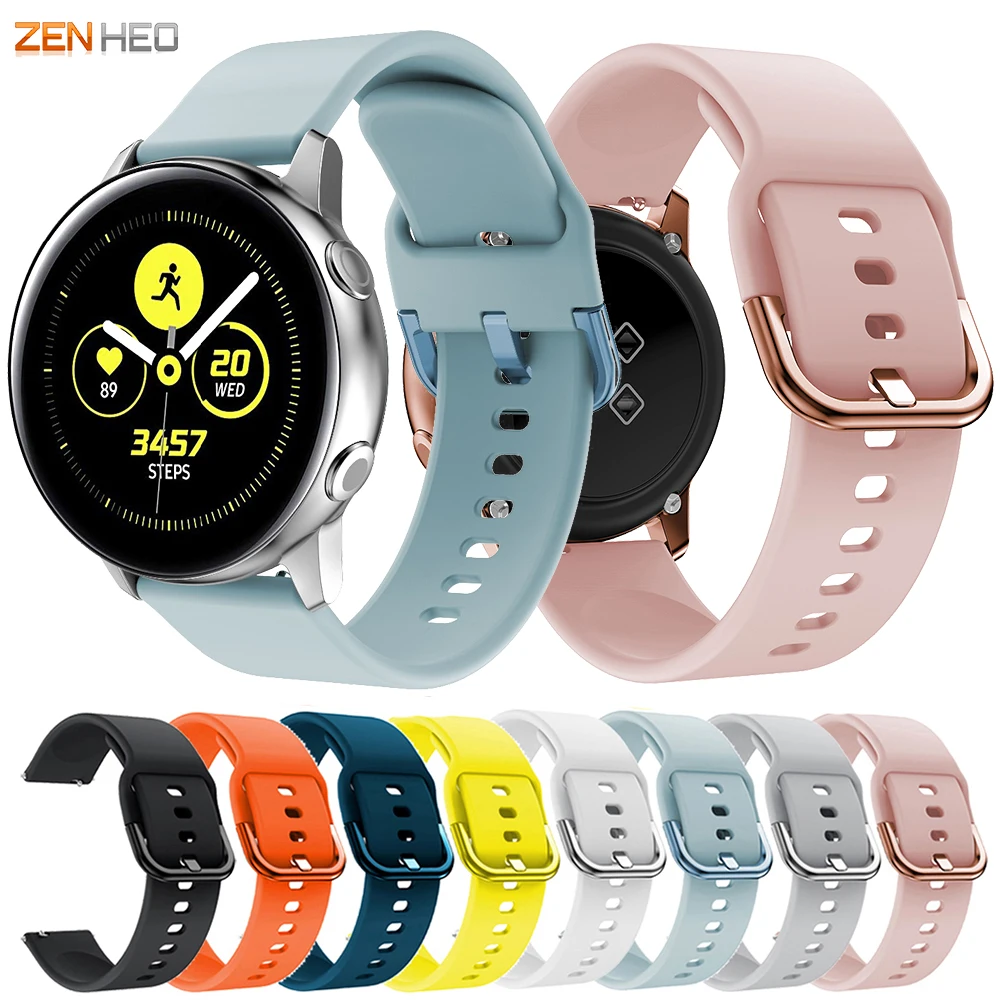 

Ремешок силиконовый для Samsung Galaxy Watch Active 2 40 мм 44 мм Gear S2, сменный Браслет для Galaxy Watch 42 мм, 20 мм