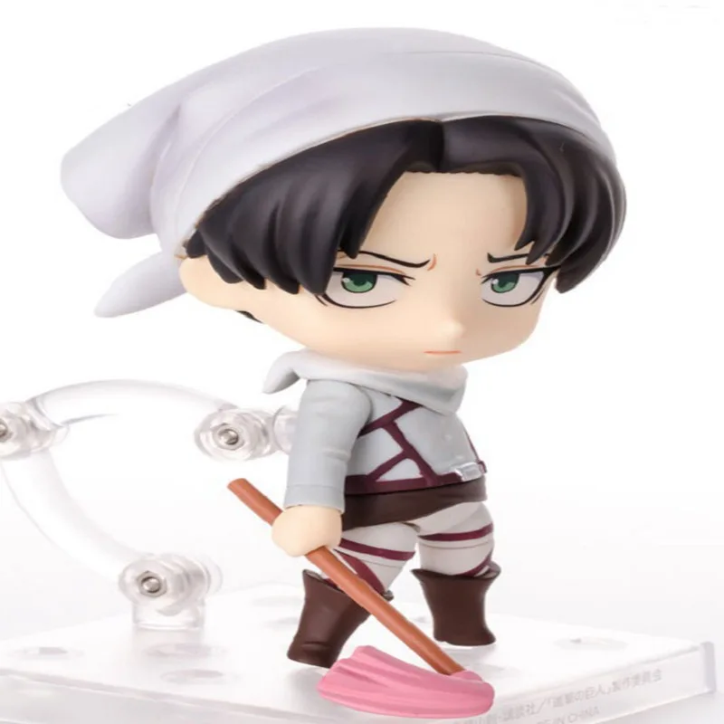 

Anime 10CM Game Attack on Titan Eren Jaeger Levi Rivaille Ackerman 417 Cleaning Ver. PVC Action Figure Collection Toys