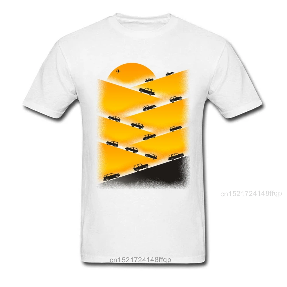 Длинные путешествия 2018 абстрактный вагон мультфильм футболка мужская летняя