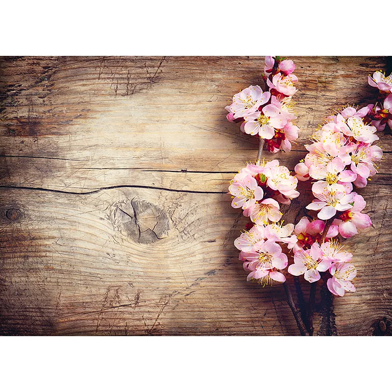 

ZHISUXI Vinyl Photography Backdrops Flower and Wood Planks Theme Photo Studio Background 20203TT-11