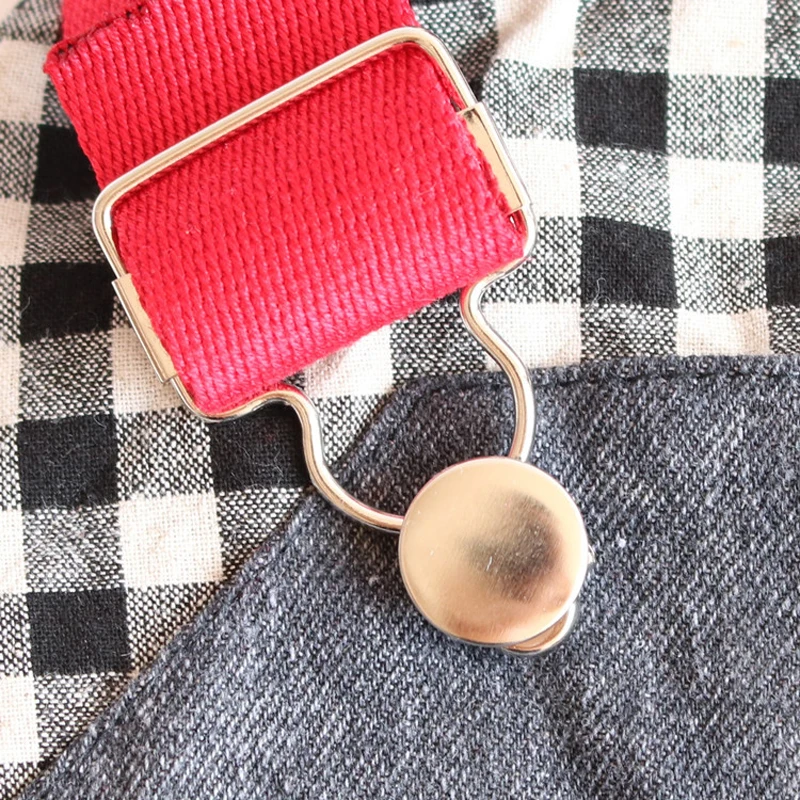 Джинсовый комбинезон в клетку для маленьких собак модный дизайнерский из денима