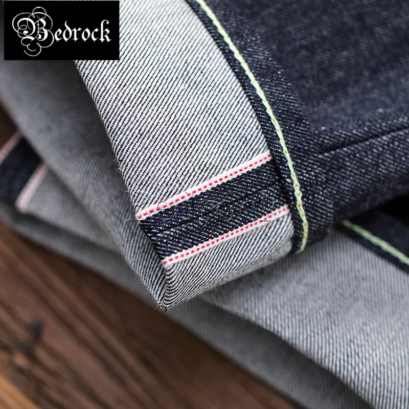 MBBCAR 15oz heavy cattle jeans vintage selvedge jeans for men unwashed raw denim jeans without singeing straight jeans 705