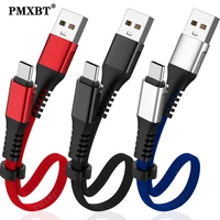 30 cm short cable micro usb type c fast charger data sync wire cord for huawei p40 xiaomi 10 mobile phone usb charge line cables