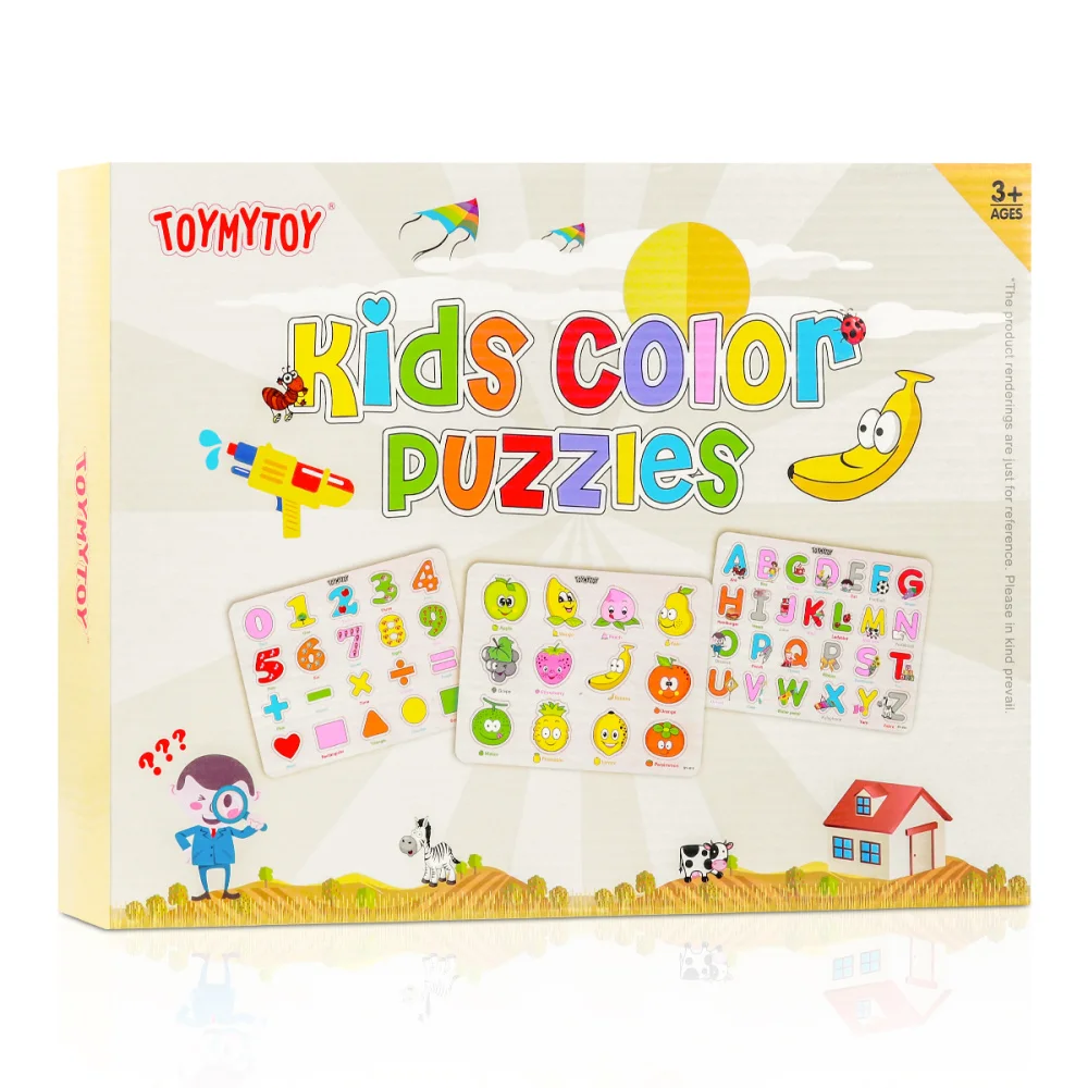 

3pcs Cartoon Puzzles Children's Educational Toys Toys Gifts Colorful Jigsaws Toys for Baby Toddlers