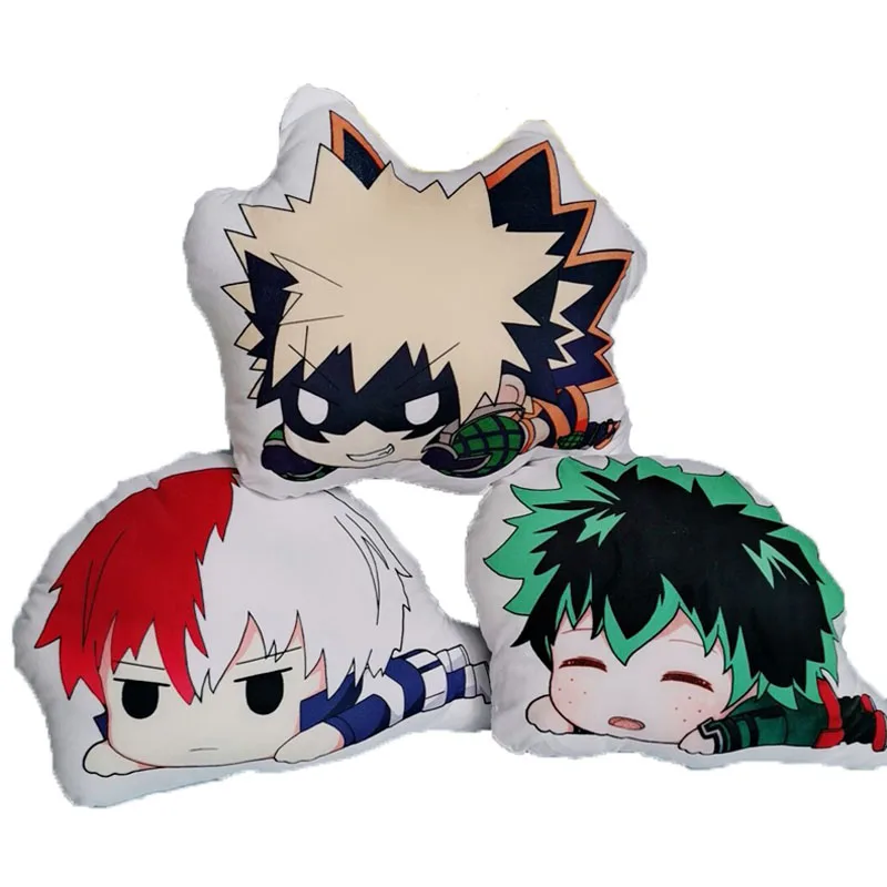 35 см мягкие плюшевые игрушки мой герой Academy подушка милый аниме Bakugou кацуки Todoroki Shoto Midoriya izku Bolster Boku подарки