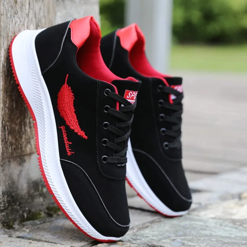 

Мужские кроссовки, Вулканизированная подошва, сетчатые дышащие, без шнуровки, спортивная обувь для бега