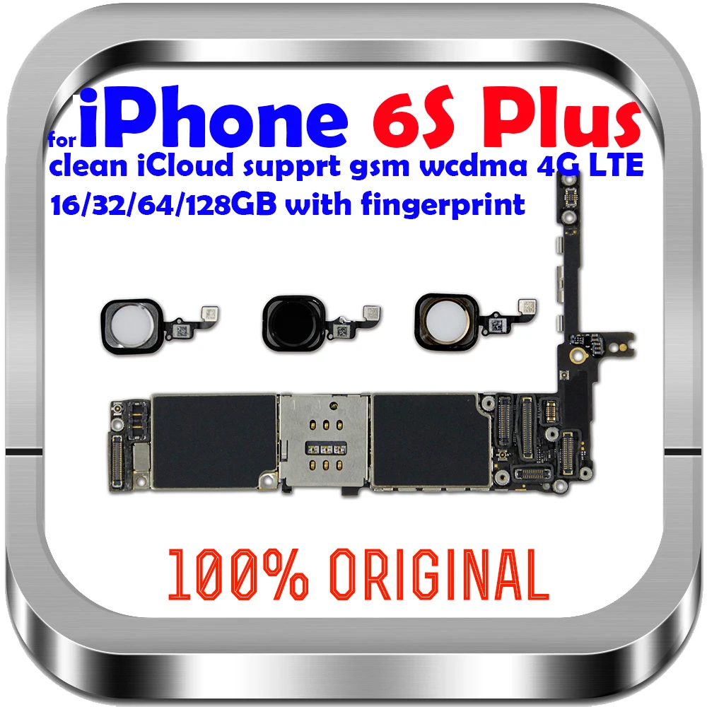 16 Гб/64 Гб/128 ГБ разблокирована для iPhone 6S Plus материнская плата с/без Touch ID Логическая