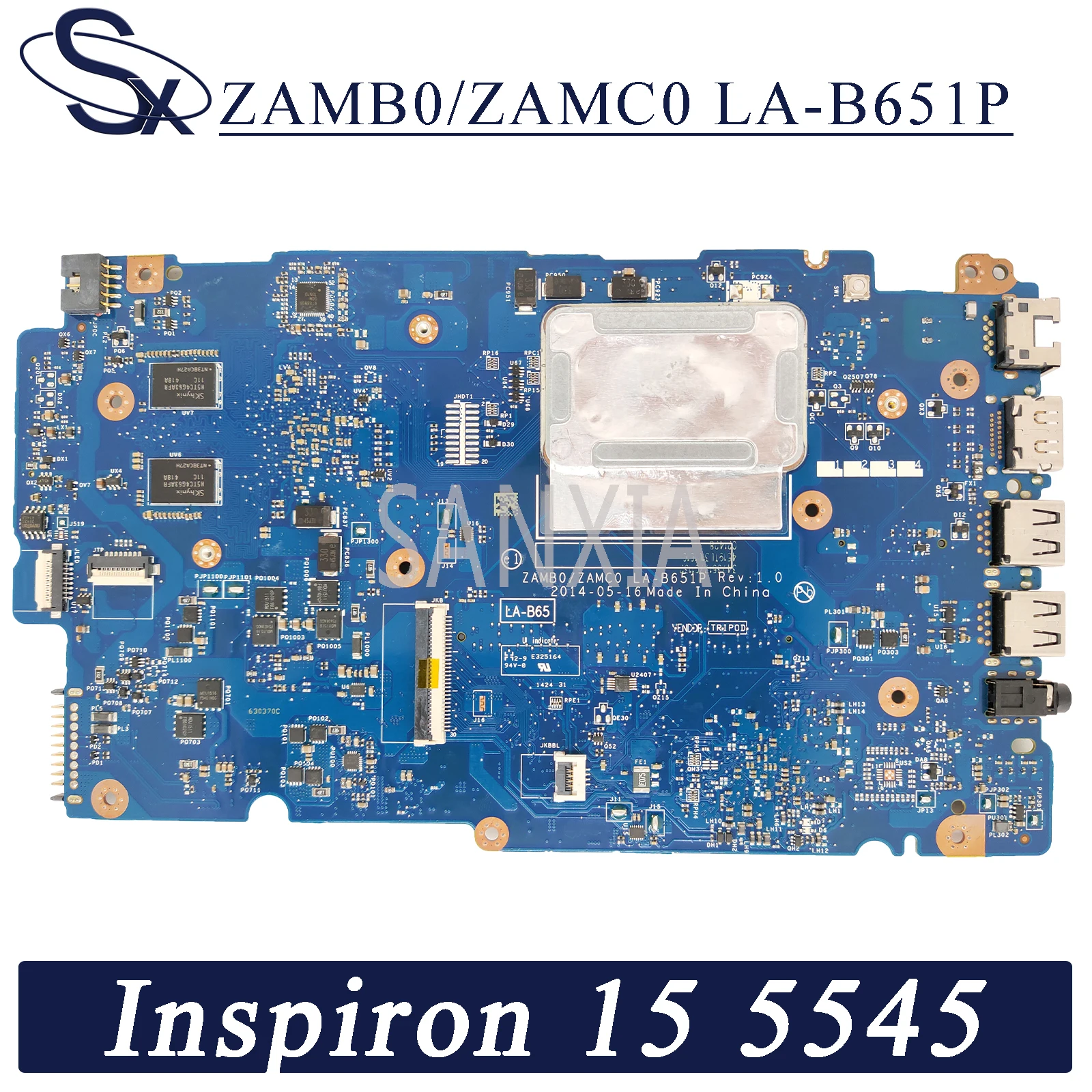 KEFU ZAMB0/ZAMC0 LA B651P материнская плата для ноутбука Dell Inspiron 15 5545 оригинальная A10 7300 R7