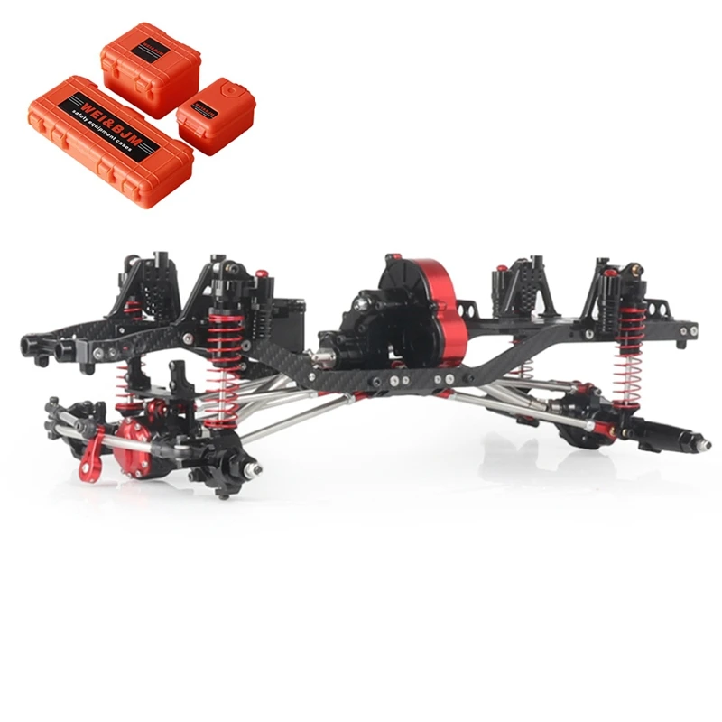 Cnc алюминиевый и карбоновый корпус рамы для Rc автомобиля 1/10 Scx10 Ii 90046 90047 шасси 313 мм