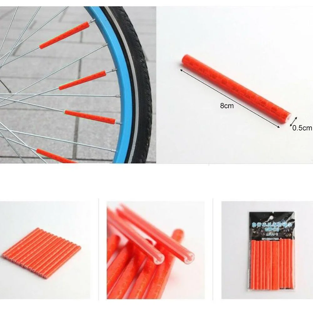 12 шт. обод колеса Велосипеда Говорил Крепление зажим отражательная трубка
