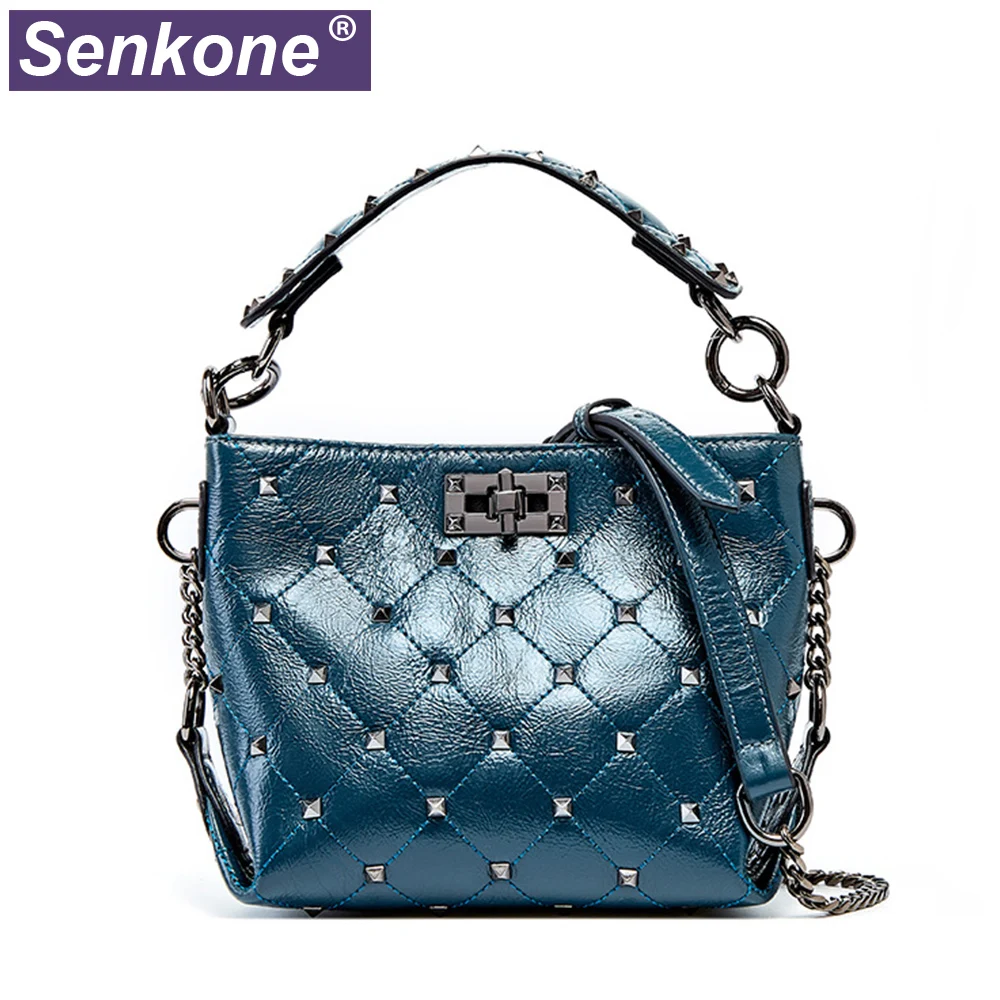 2020 новая сумка в клетку с бриллиантами для девочек из натуральной кожи