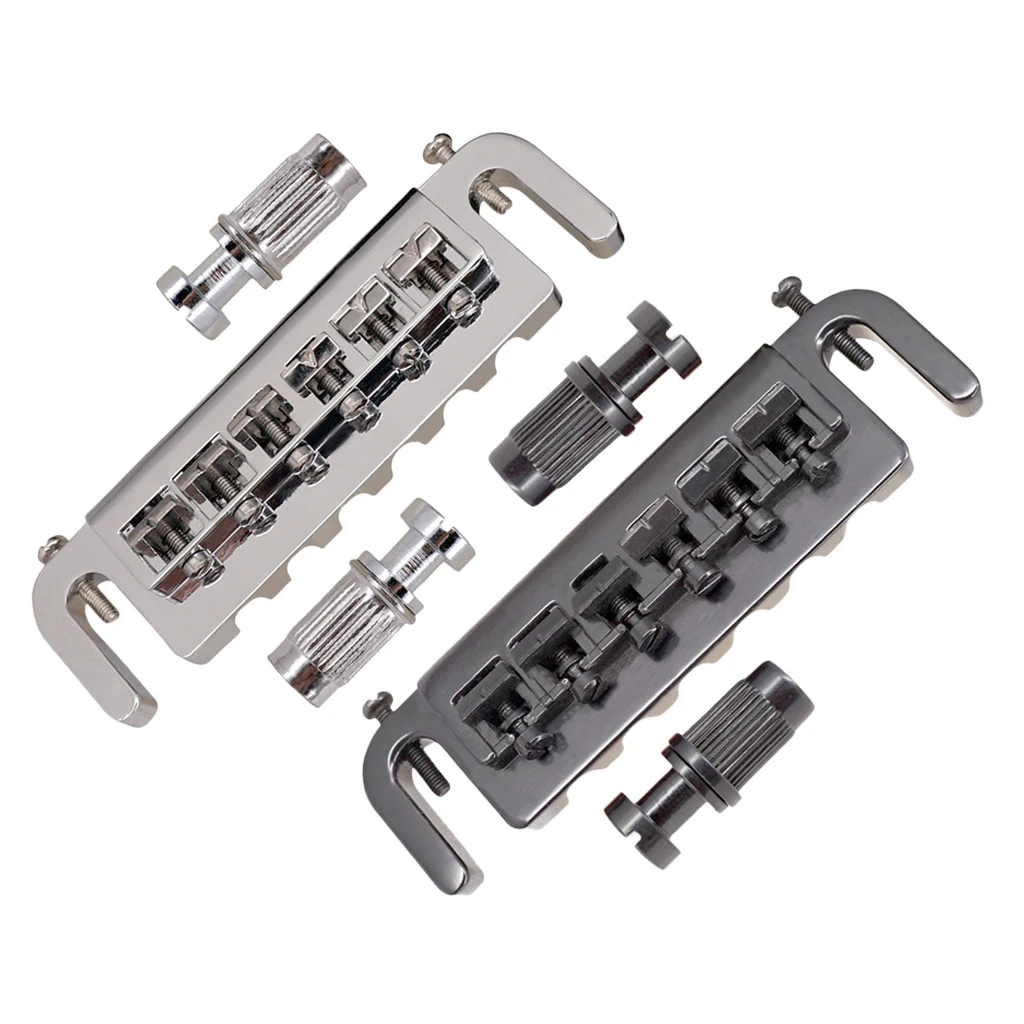 

String Instrument 6 Saddles Guitar Bridge Tailpiece for Guitar AccS