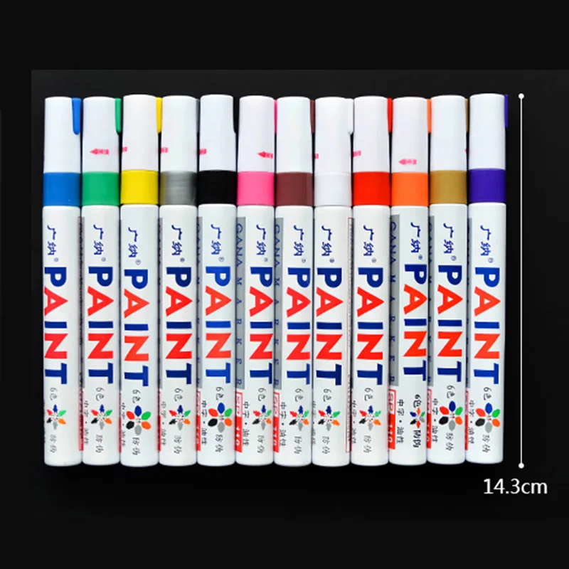 

Paint Marker Pen Fade-proof Car Tyre Tire Tread CD Metal Permanent Paint Marker Graffti Oily Painting Art Supplies Stationery