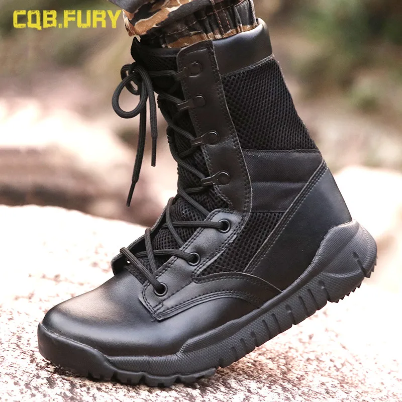 Spring Breathable Hight-top 07 Ultra-Light Combat Men's Mesh Special Forces Combat Mountain Climbing Desert Dumb Combat SHOES