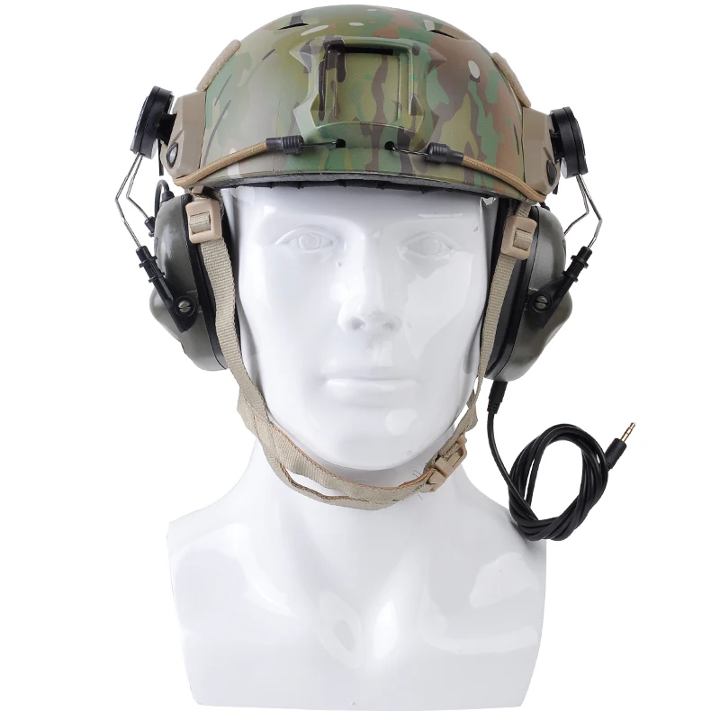 Электронные Наушники для защиты от шума для ARC military helmet треков(Быстрый Шлем