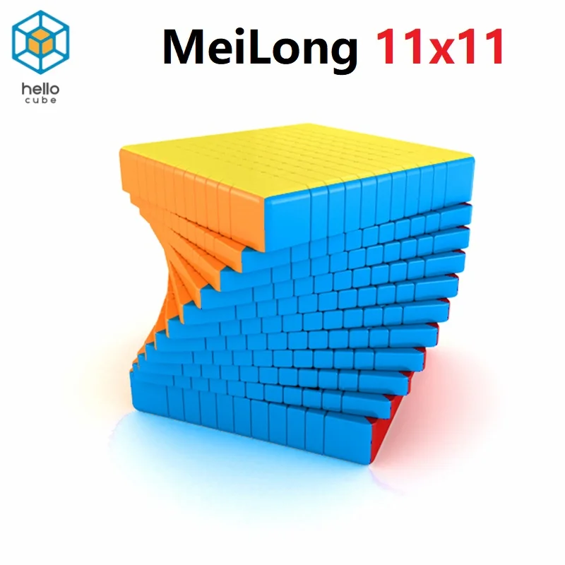 HelloCube MOYU Cubing школьный магический куб MeiLong 11x11 без наклеек пластиковый 11 слойный